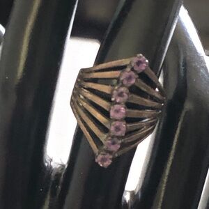 Modernist Amethyst Sterling Sterling Silver 925